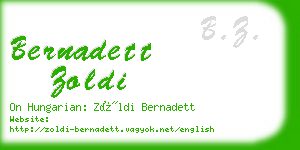 bernadett zoldi business card